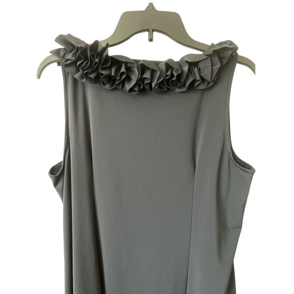 Katherine Way Black Ruffled Neck Sleeveless Performance Activewear Dress XL - Picture 5 of 8